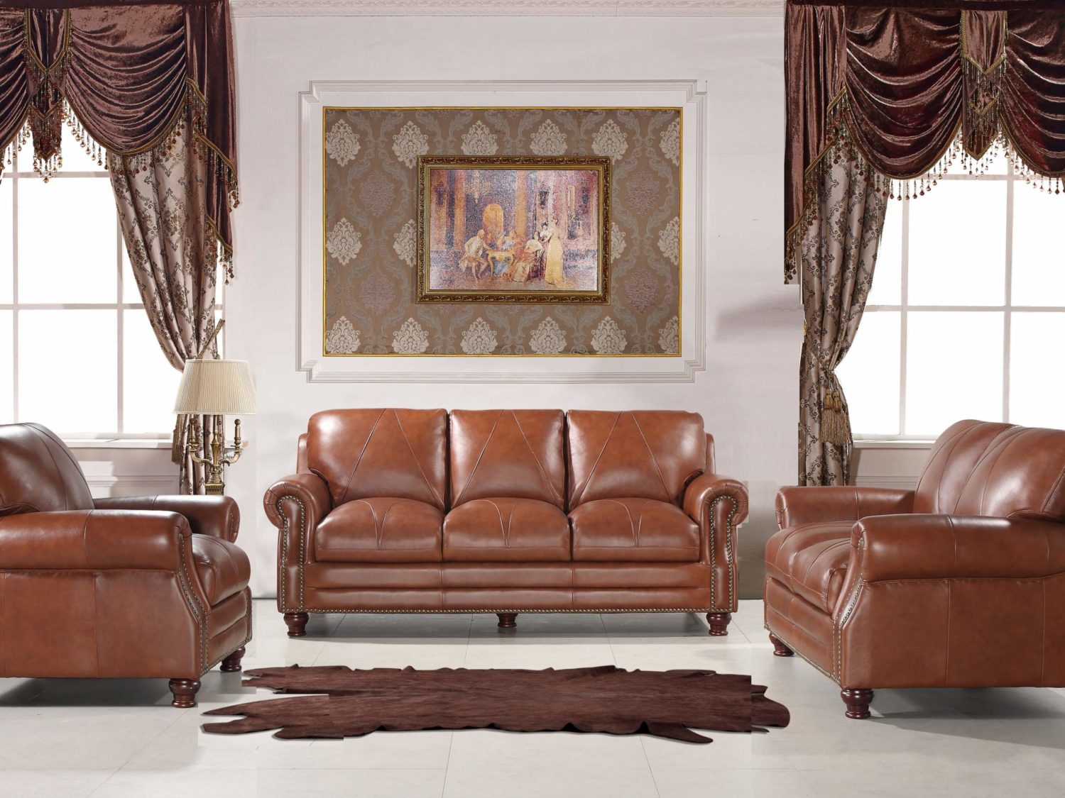 BENNETT Leather Sofa Set