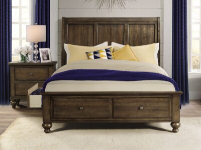 HALLECK Queen Storage Bed & 2 Night Stands