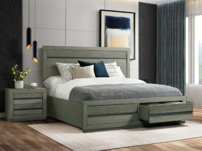 VOLTA King Storage Bed & 2 Night Stands