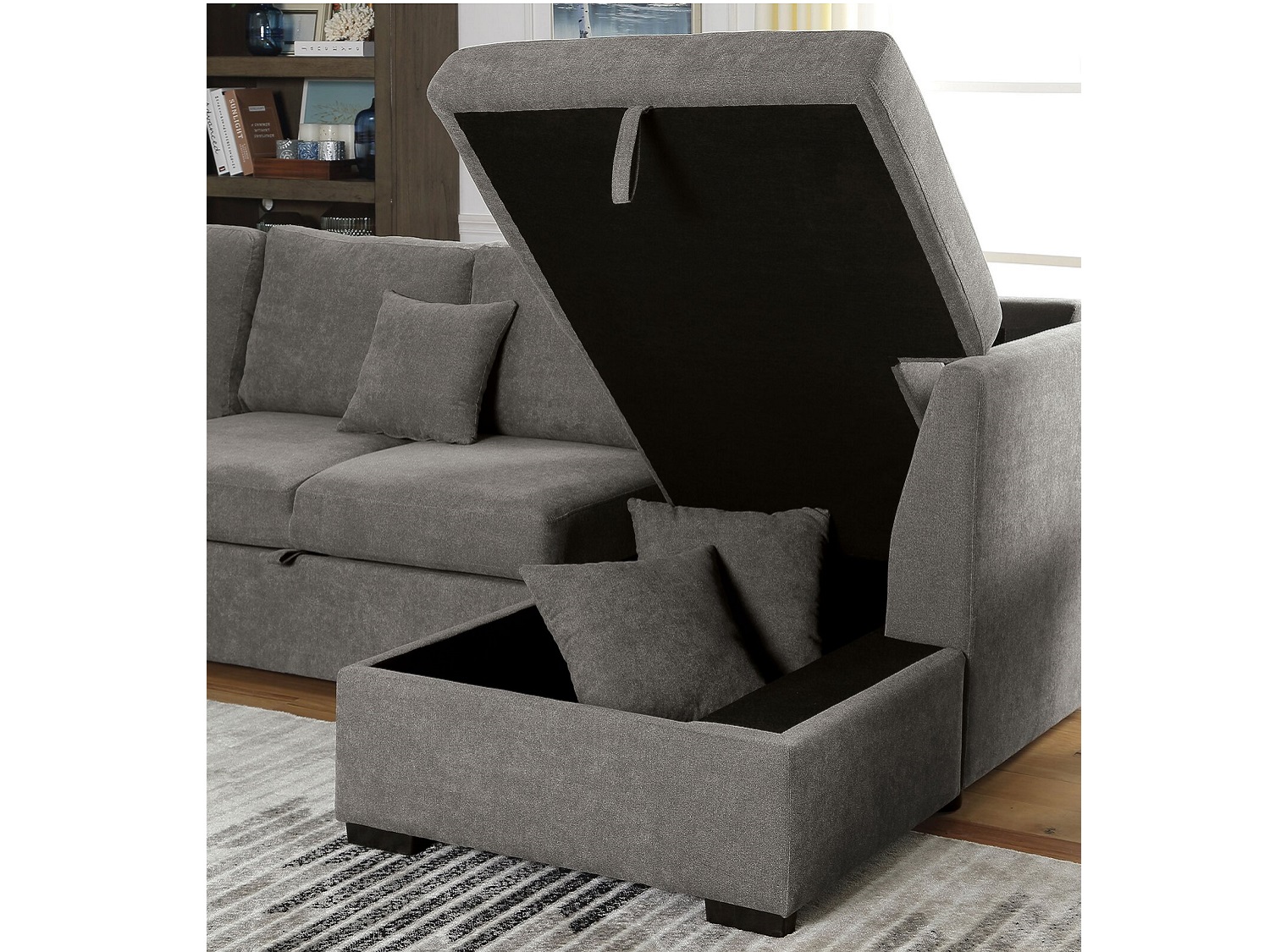 KITTERY Sleeper Sectional - Chaise Storage