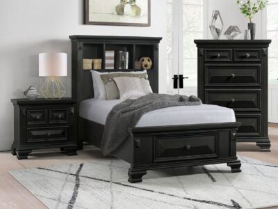 KROGER Twin Storage Bed & Nightstand