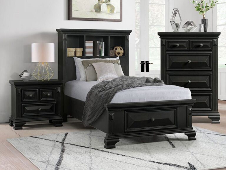 KROGER Twin Storage Bed & Nightstand