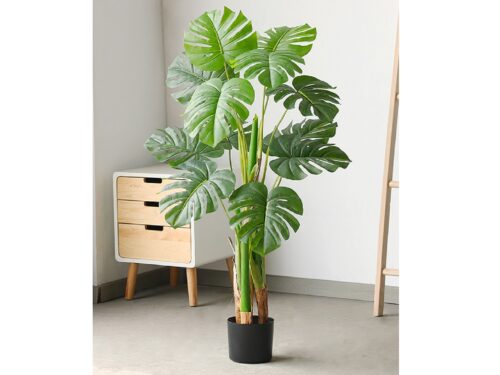 Artificial Monstera Tree in Pot, 39 in