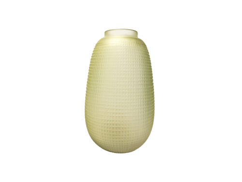 Yellow Glass Vase, 10 in.