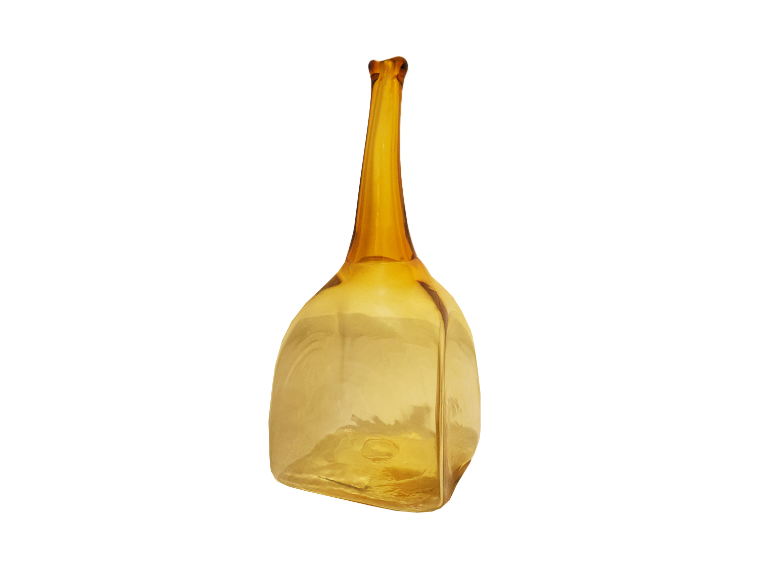 Amber Blown Glass Vase Front Amber Blown Glass Vase Front