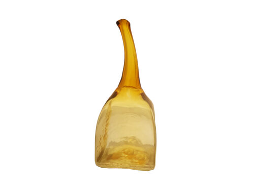 Amber Blown Glass Vase, 14 in.