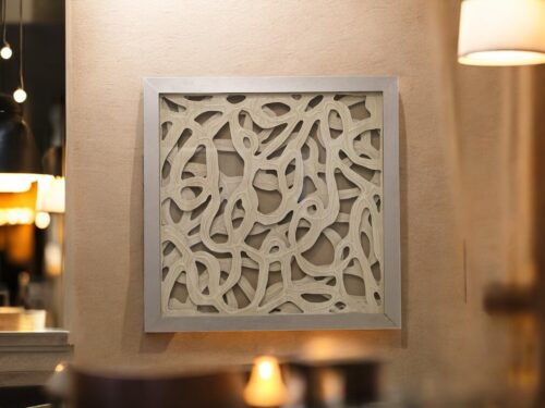 DECLO Geometric Wooden Wall Art, 32"x32"