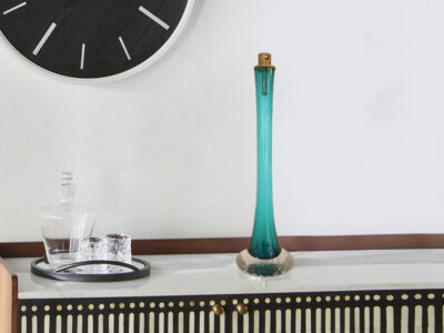 Blown Glass candle holder Lifestyle