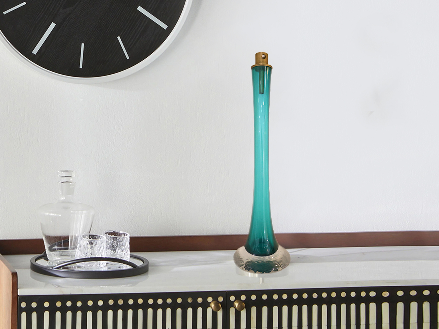 Blown Glass candle holder Lifestyle @2x Blown Glass candle holder Lifestyle