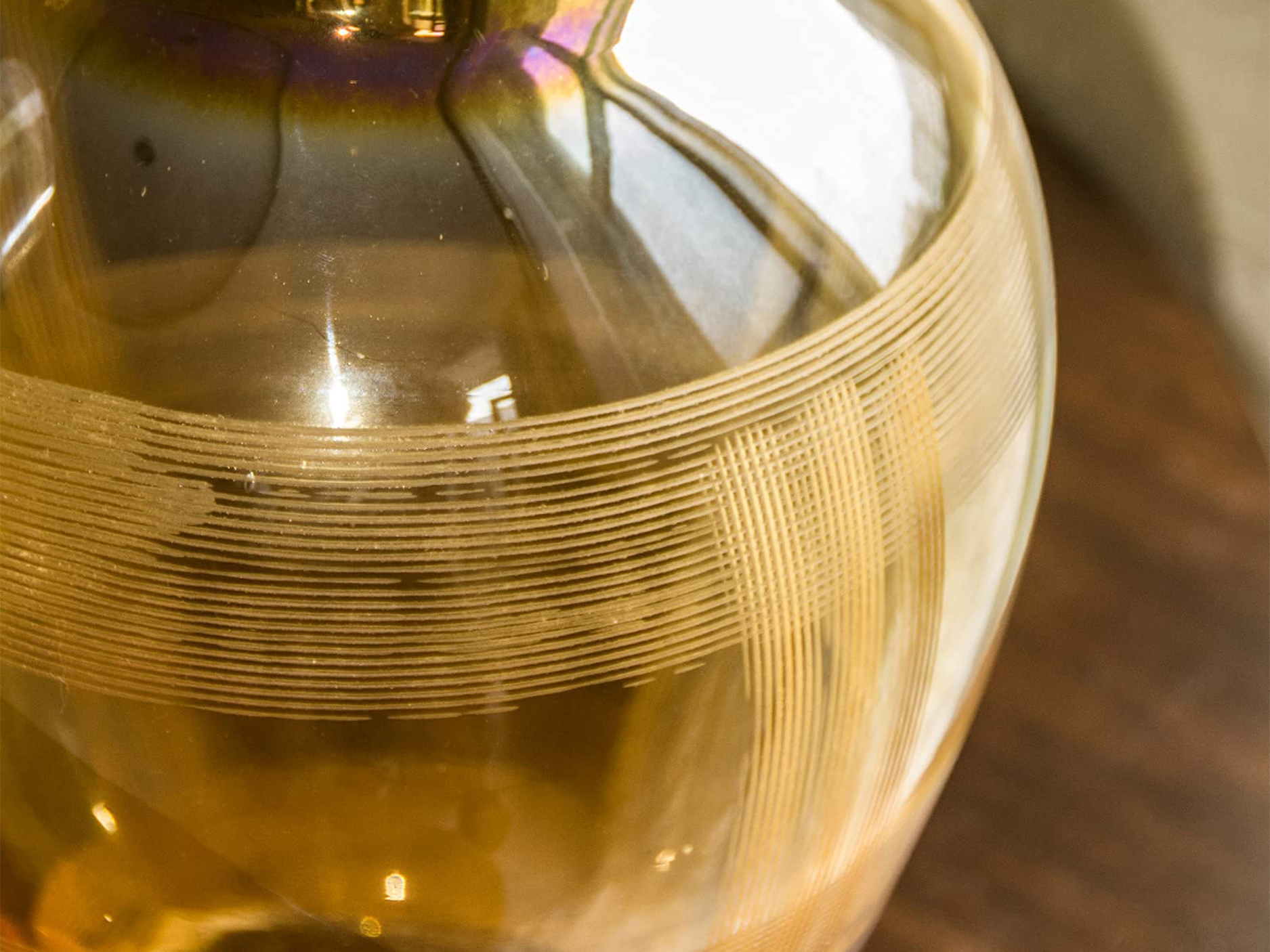 Amber Glass Vase Detail Amber Glass Vase Detail