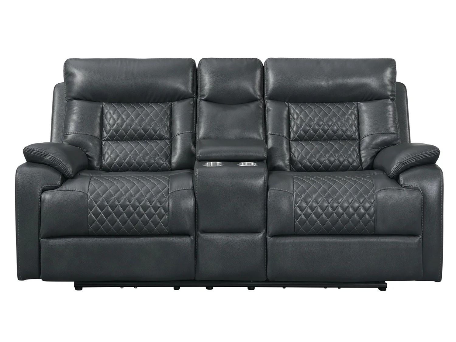 CONWAY Power Reclining Loveseat with Power Motion Head Recliner & Console - Front CONWAY Power Reclining Loveseat with Power Motion Head Recliner & Console - Front