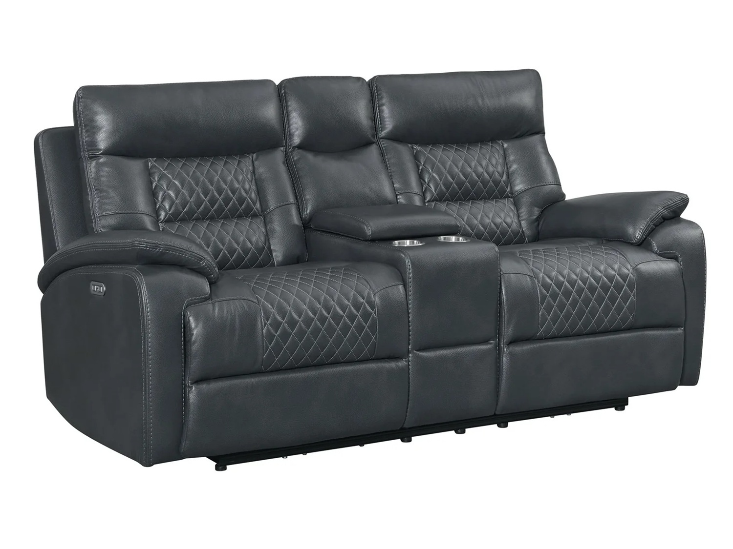 CONWAY Power Reclining Loveseat with Power Motion Head Recliner & Console - Side CONWAY Power Reclining Loveseat with Power Motion Head Recliner & Console - Side