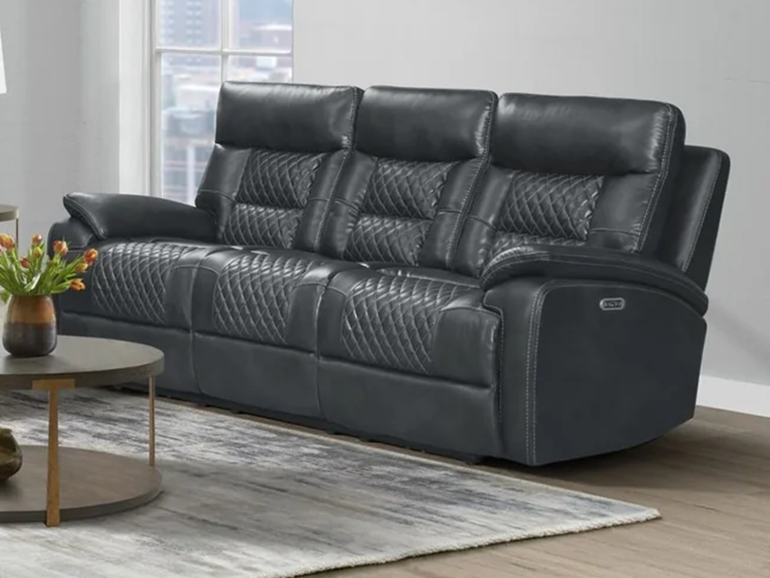 CONWAY Power Reclining Sofa with Power Motion Head Recline CONWAY Power Reclining Sofa with Power Motion Head Recline