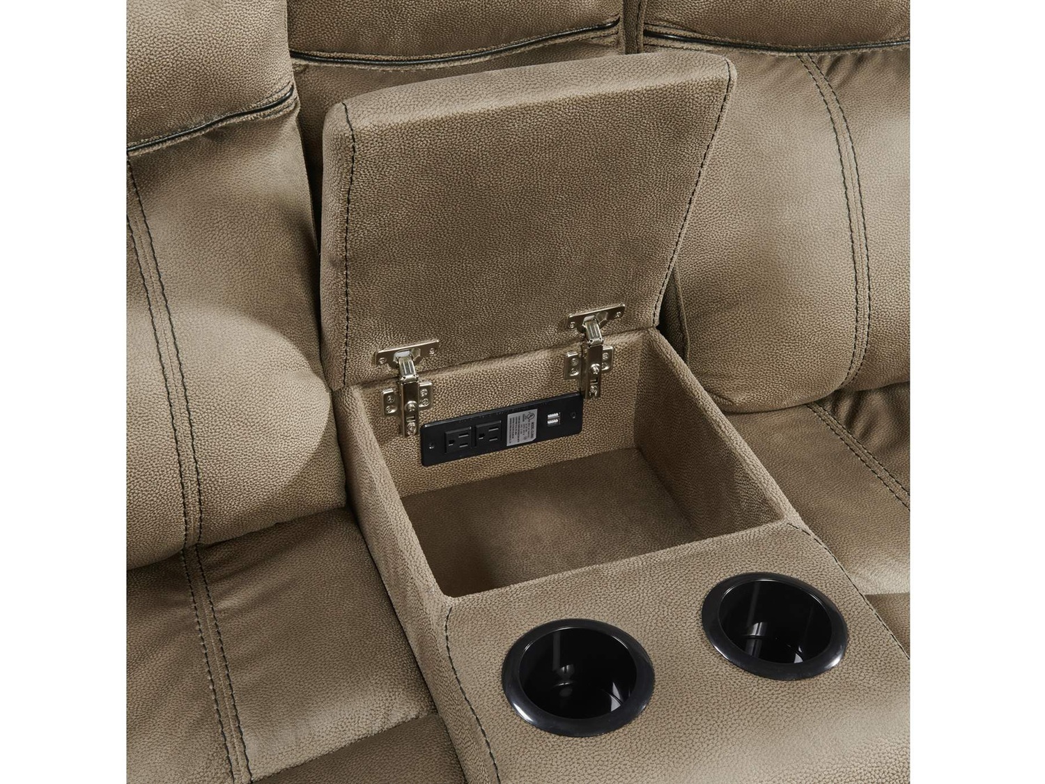 VETEL Reclining Loveseat with Console - Console Open VETEL Reclining Loveseat with Console - Console Open