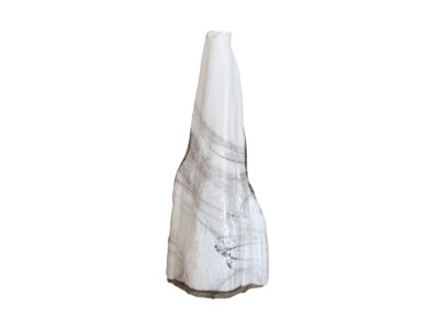 White Blown Glass Vase,
