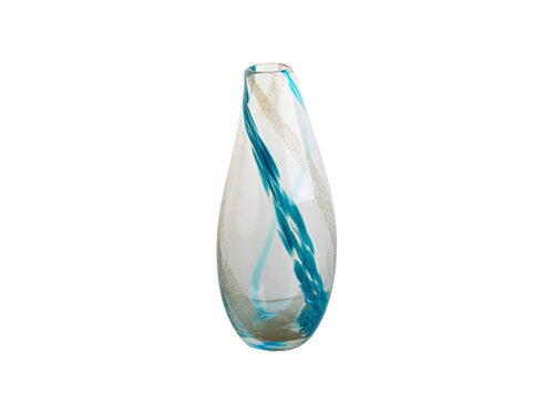 Turquoise Blown Glass Vase