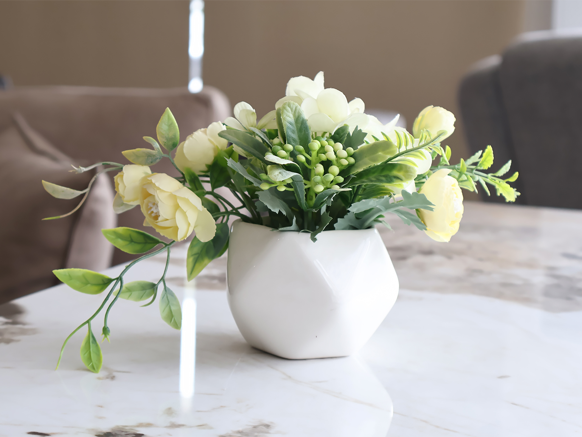 LUNAS Faux Plant Yellow Color LUNAS Faux Plant Yellow Color