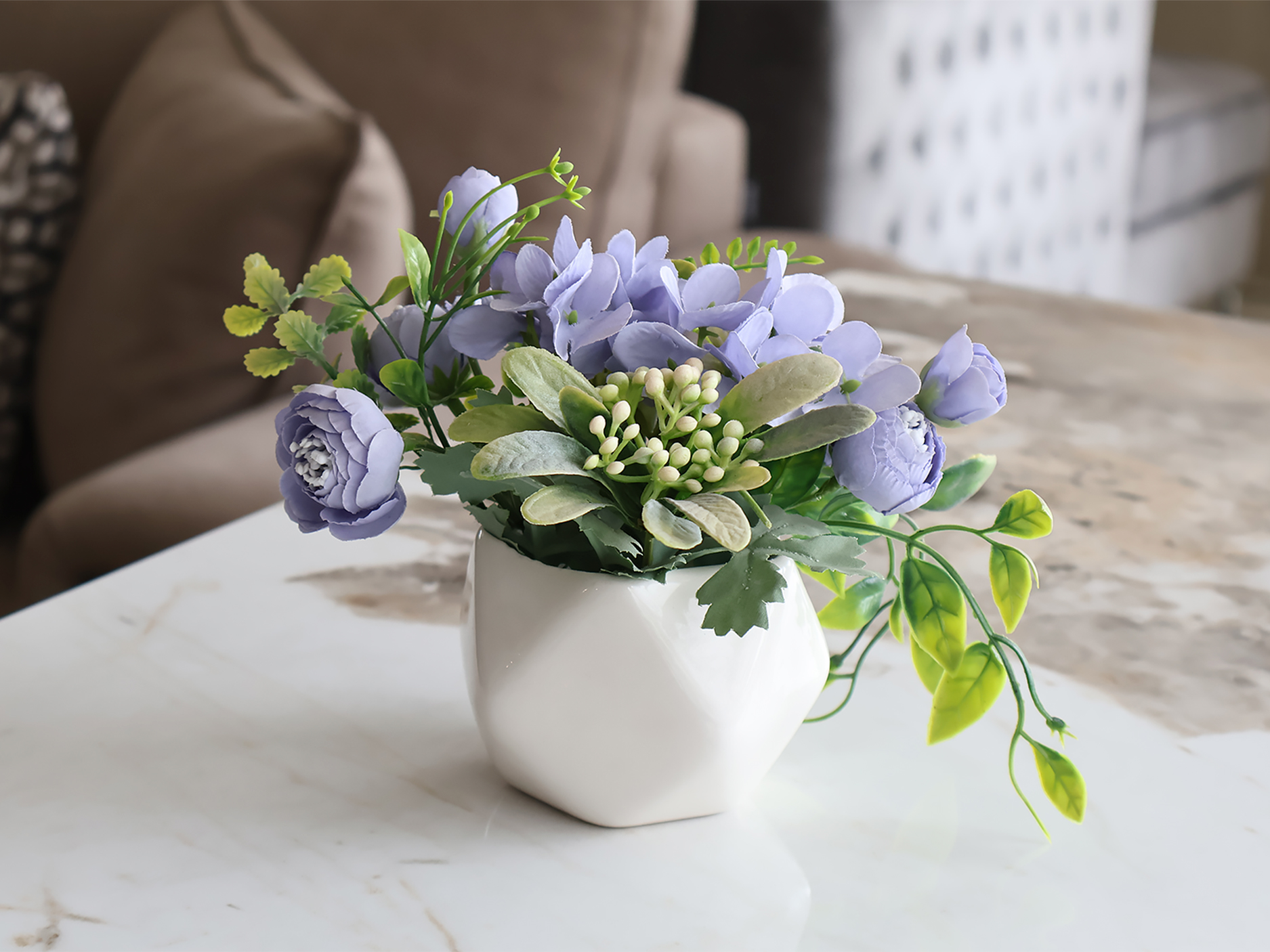 LUNAS Faux Plant Purple Color LUNAS Faux Plant Purple Color