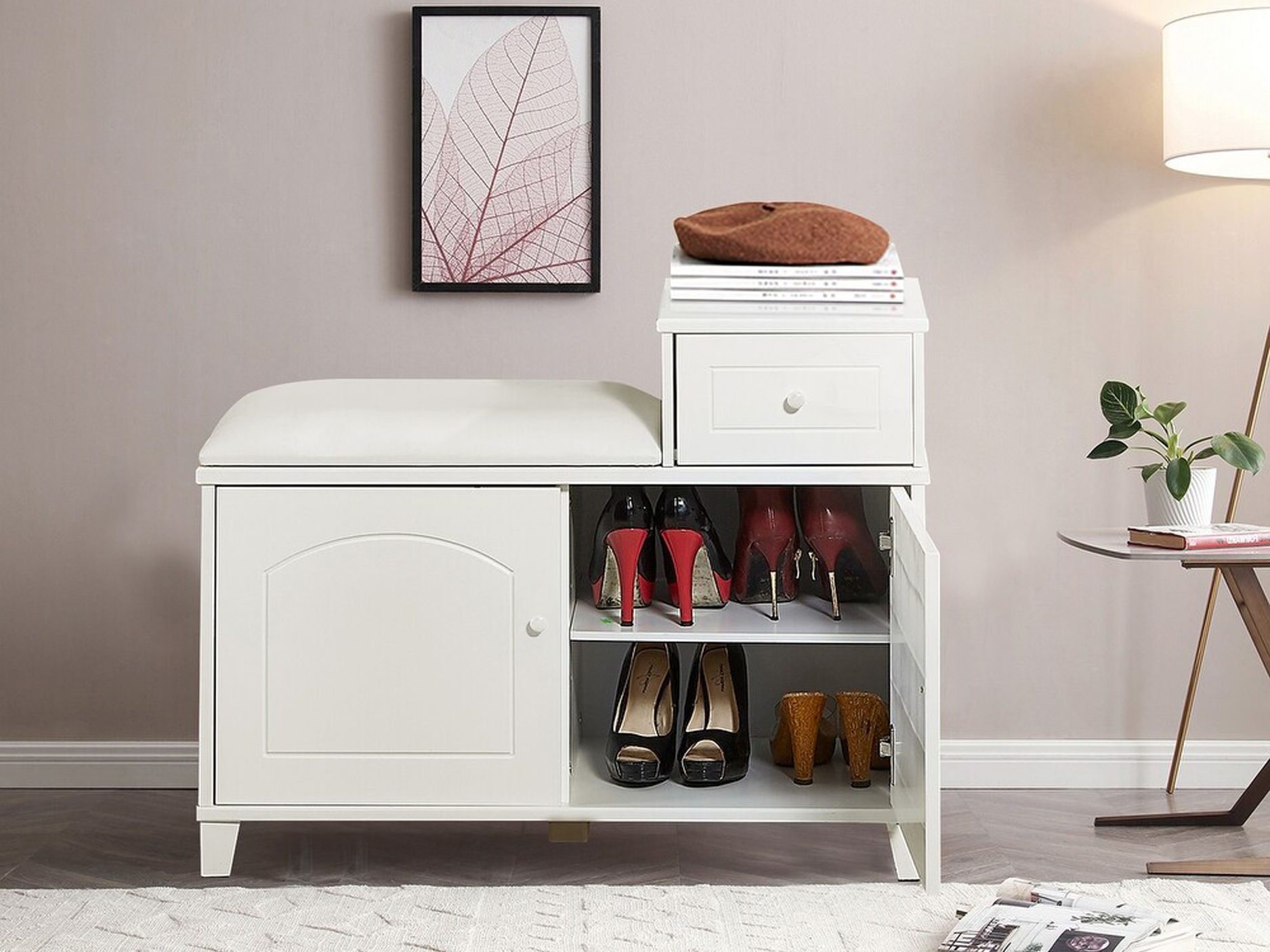 MOULIN Shoe Storage Bench Feature Image MOULIN Shoe Storage Bench Feature Image