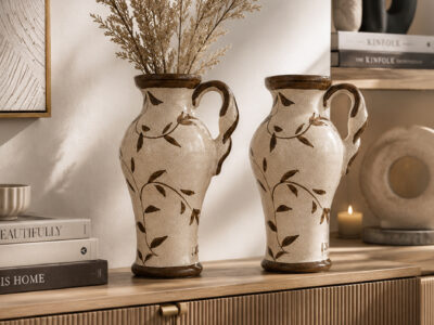 Rustic Porcelain Vase - Set of 2
