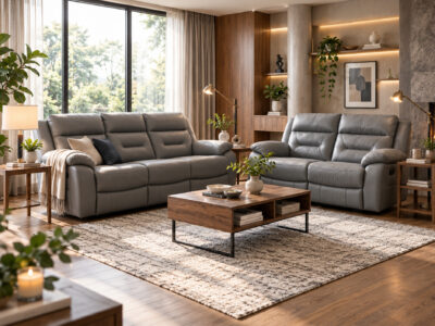 NEWTON Leather Reclining Sofa & Loveseat