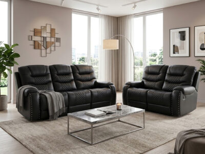 TURIN Leather Reclining Sofa & Loveseat