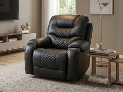 TURIN Leather Swivel Rocker Recliner Chair